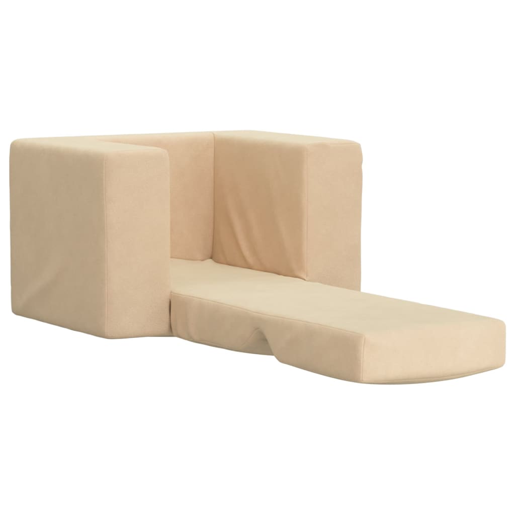 Children's sofa cream soft plush