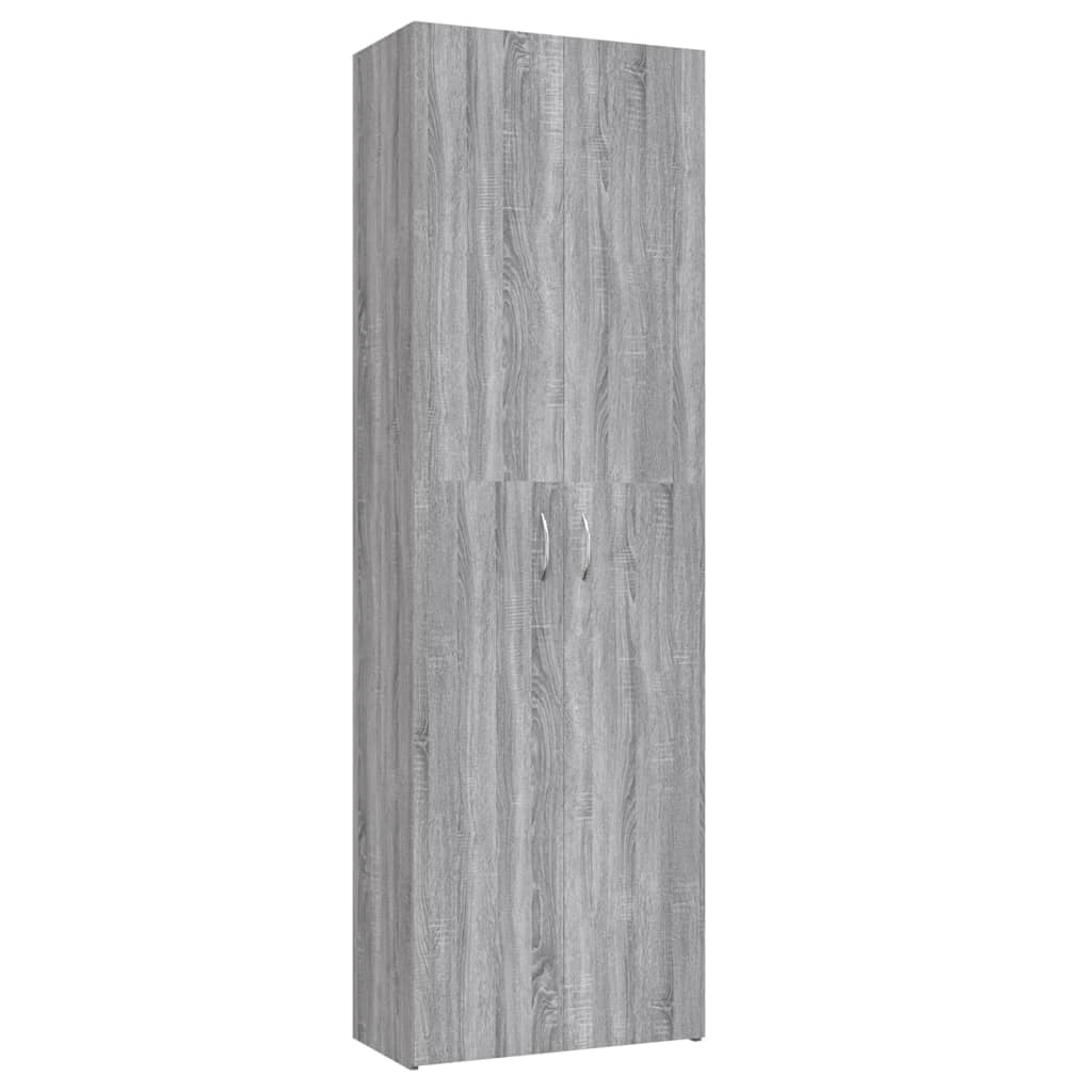 Büroschrank Grau Sonoma 60x32x190 cm Holzwerkstoff