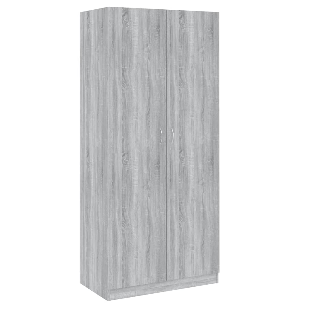 Gray Sonoma wardrobe 90x52x200 cm made of wood
