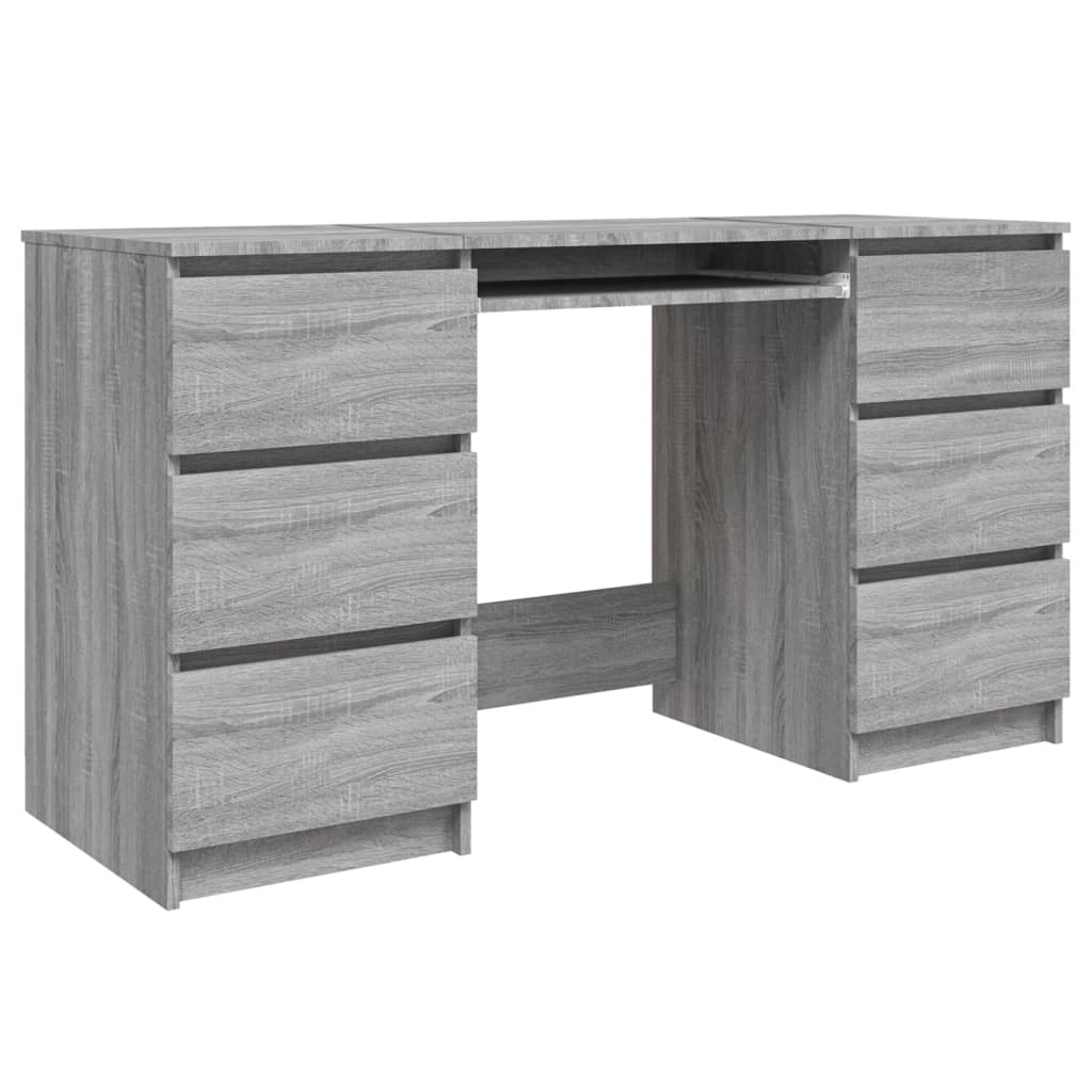 Gray Sonoma Desk 140x50x77 cm Wood Material