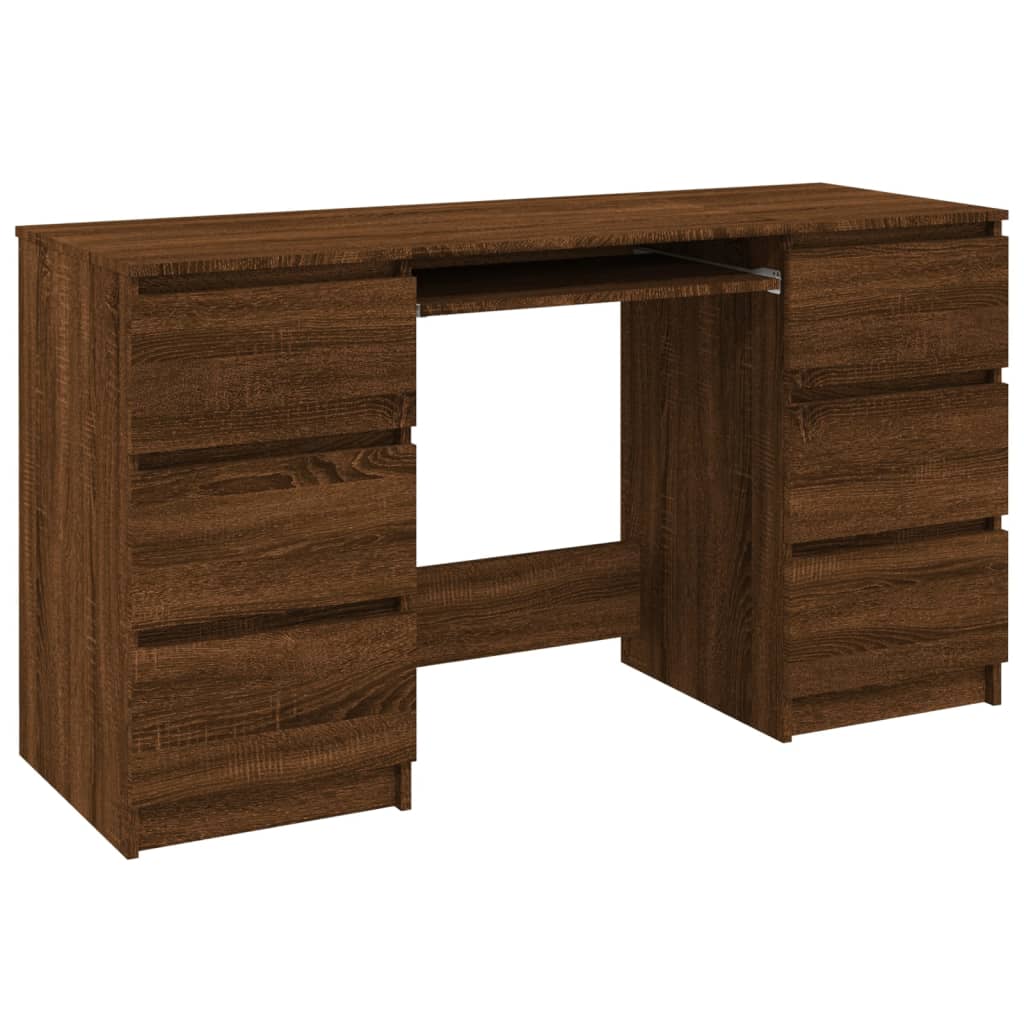 Desk brown oak look 140x50x77 cm wood material