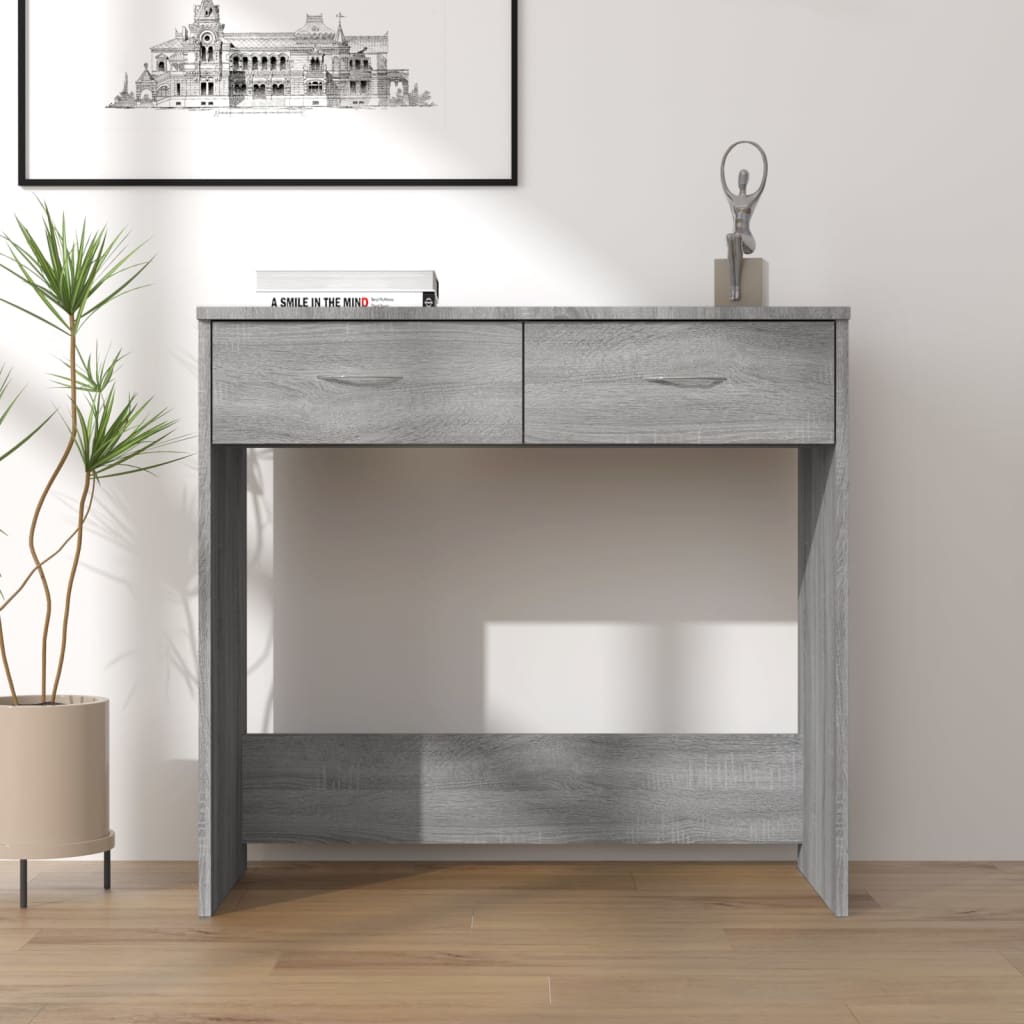 Gray Sonoma Desk 80x40x75 cm Wood Material