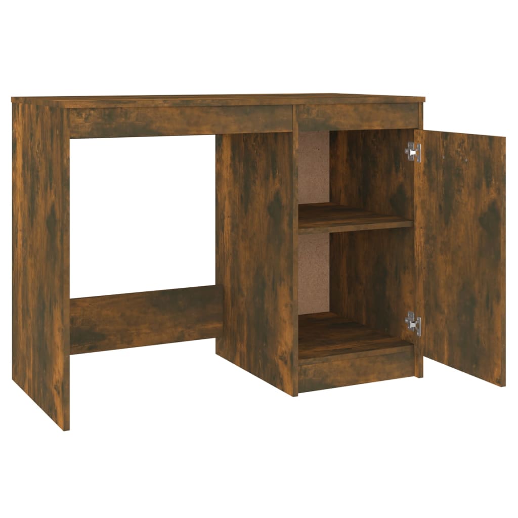 Desk smoked oak 100x50x76 cm wood material