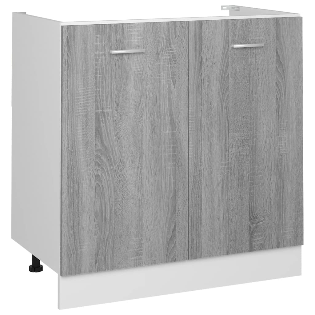 Sink base cabinet gray Sonoma 80x46x81.5 cm wood material