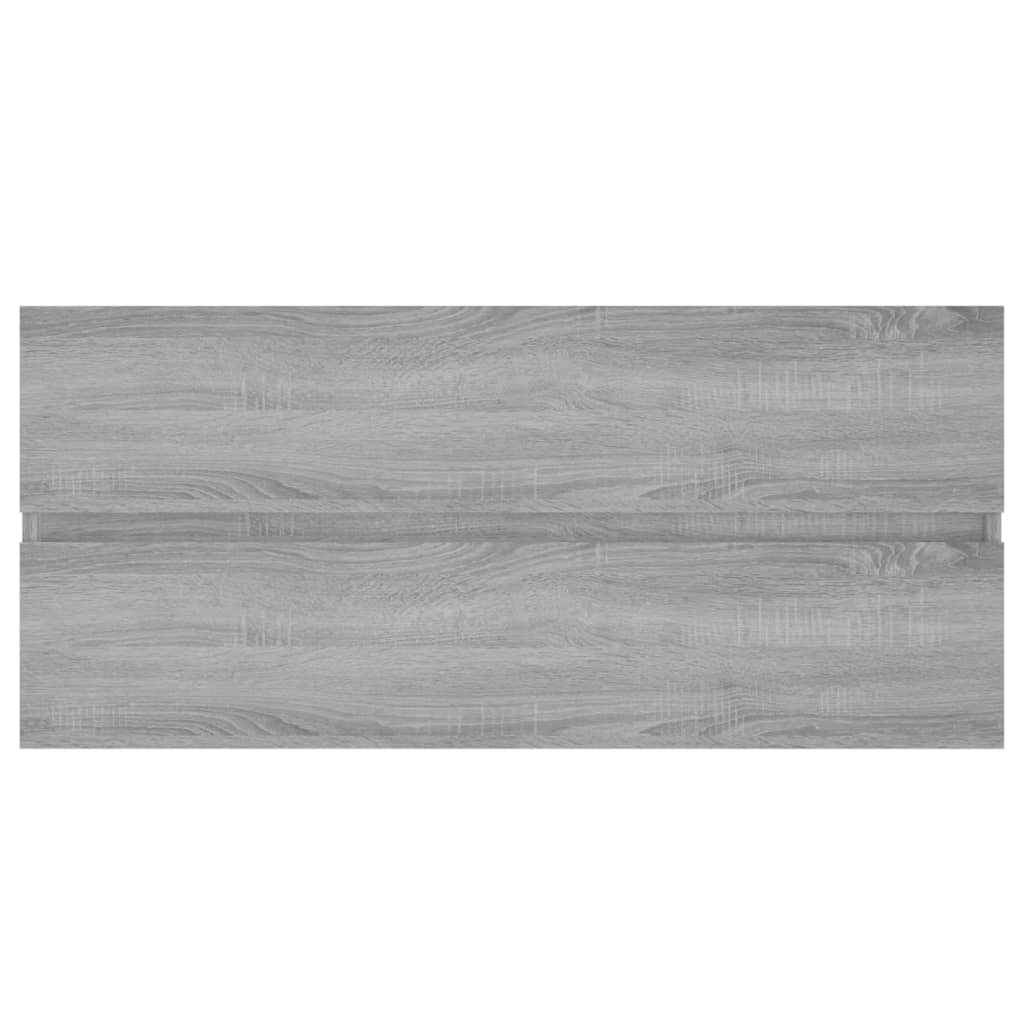 Waschbeckenschrank Grau Sonoma 100x38,5x45 cm Holzwerkstoff