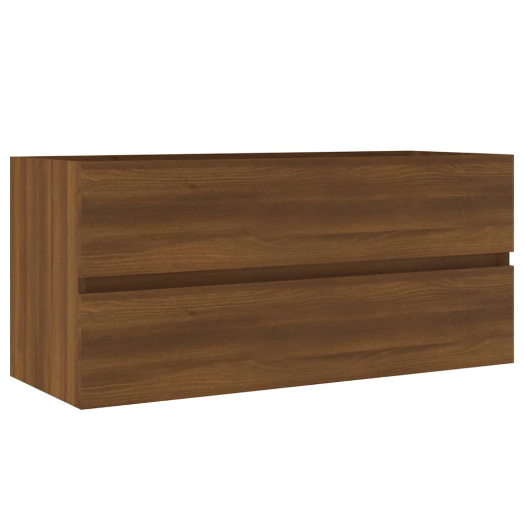 Washbasin cabinet brown oak 100x38.5x45 cm made of wood