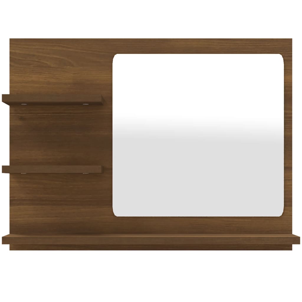 Bathroom mirror brown oak look 60x10.5x45 cm made of wood
