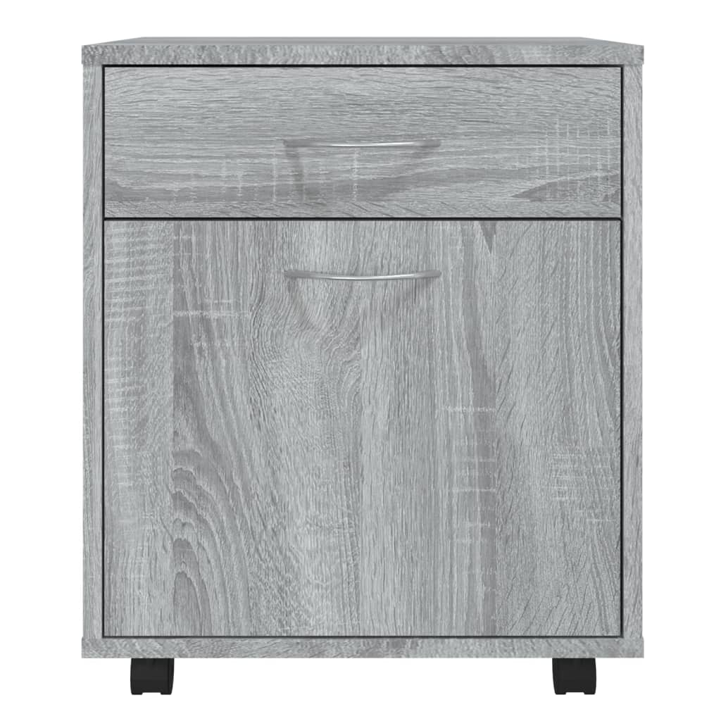 Rolling cabinet gray Sonoma 45x38x54 cm made of wood