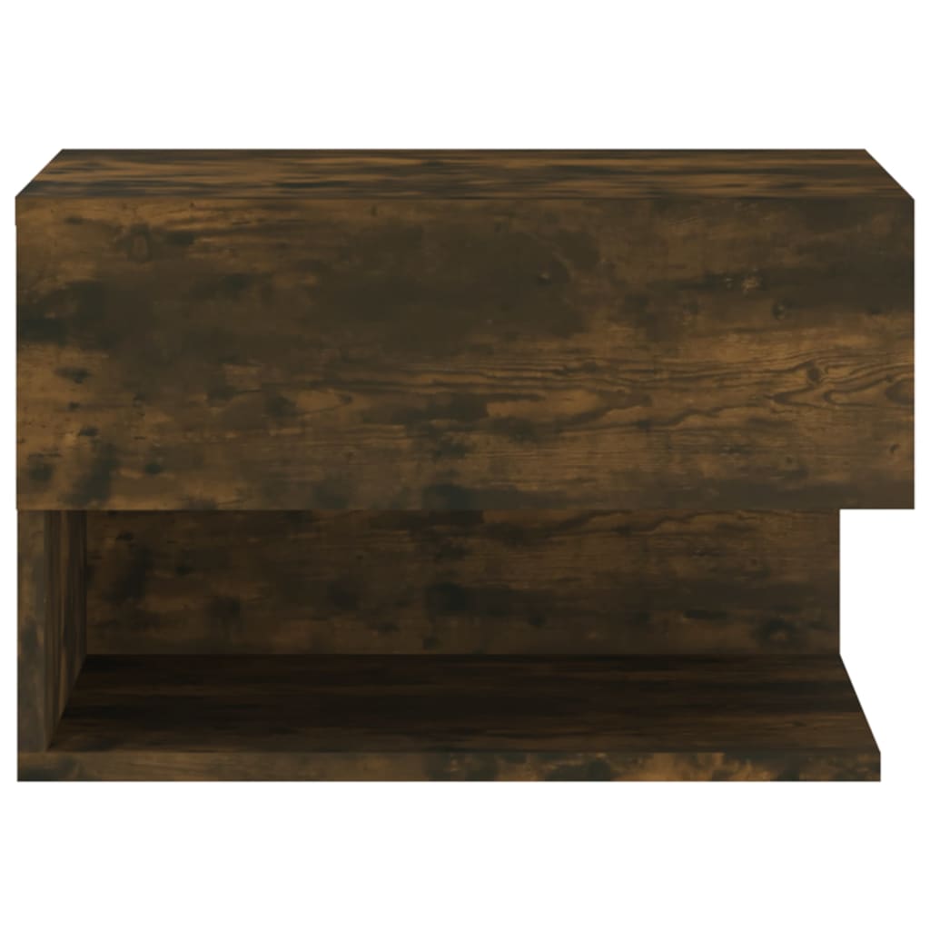 Wand-Nachttisch Räuchereiche Holzwerkstoff