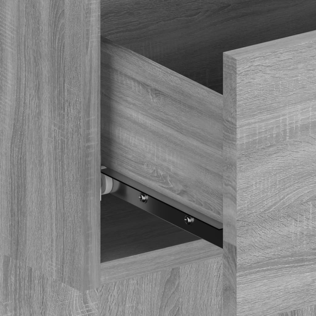 Wand-Nachttisch Grau Sonoma Holzwerkstoff
