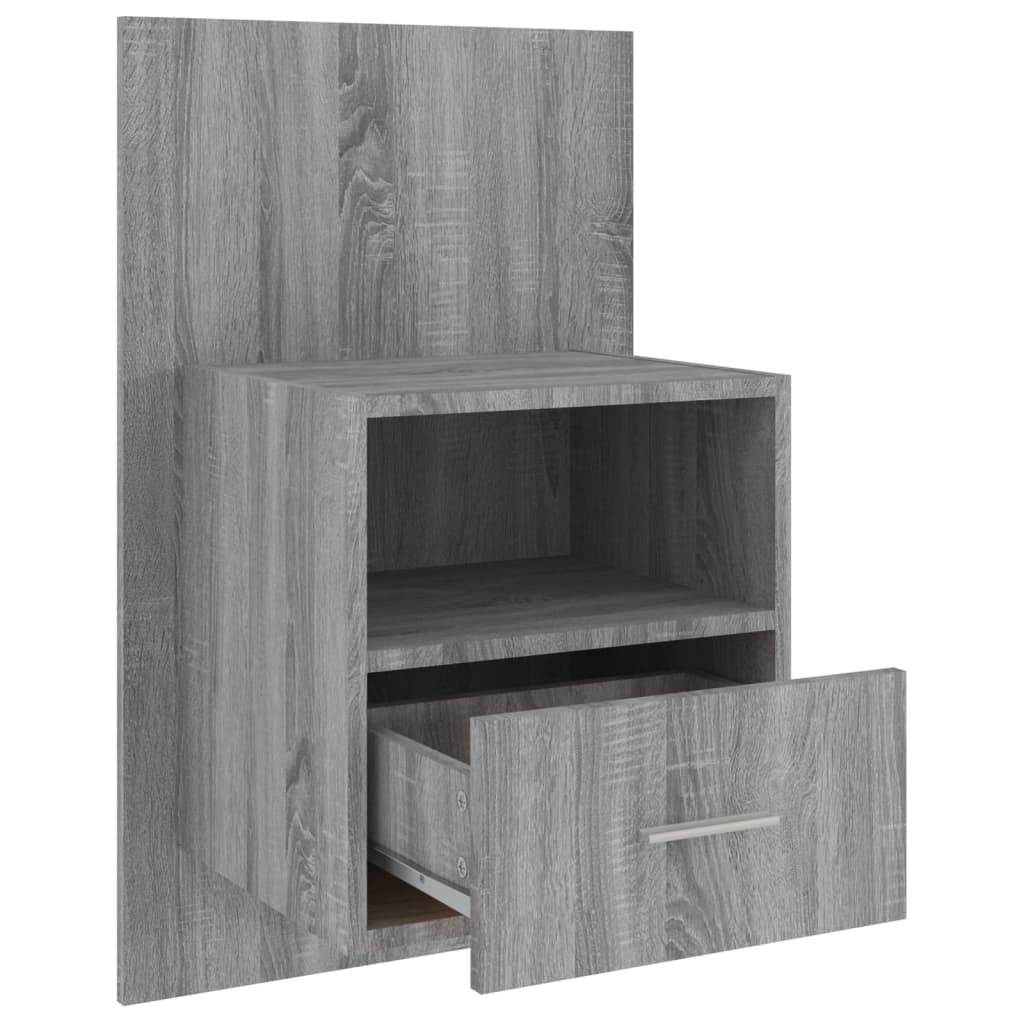 Wand-Nachttisch Grau Sonoma Holzwerkstoff
