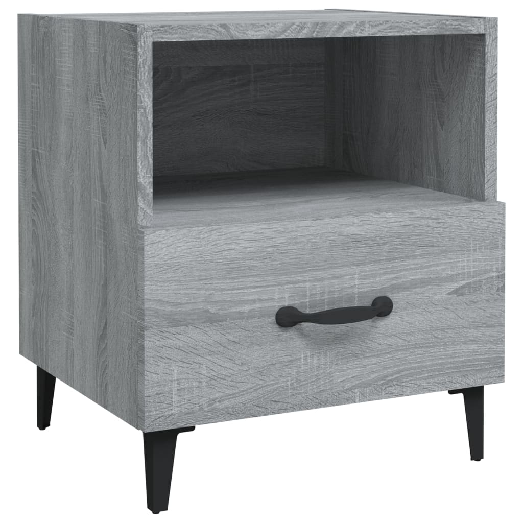 Gray Sonoma engineered wood bedside table