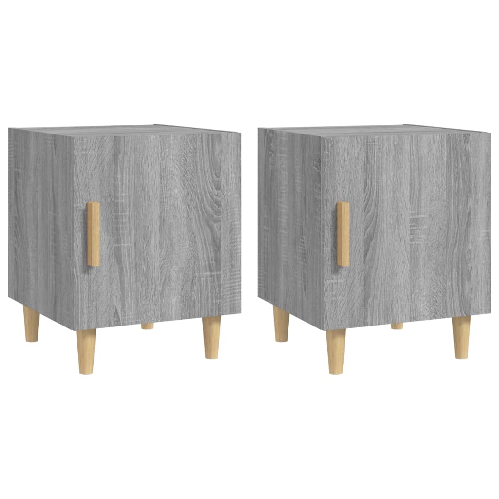 Bedside tables 2 pcs. Gray Sonoma engineered wood