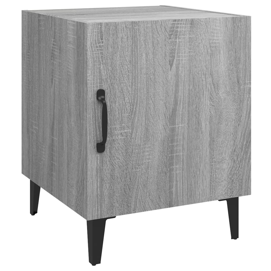 Gray Sonoma engineered wood bedside table