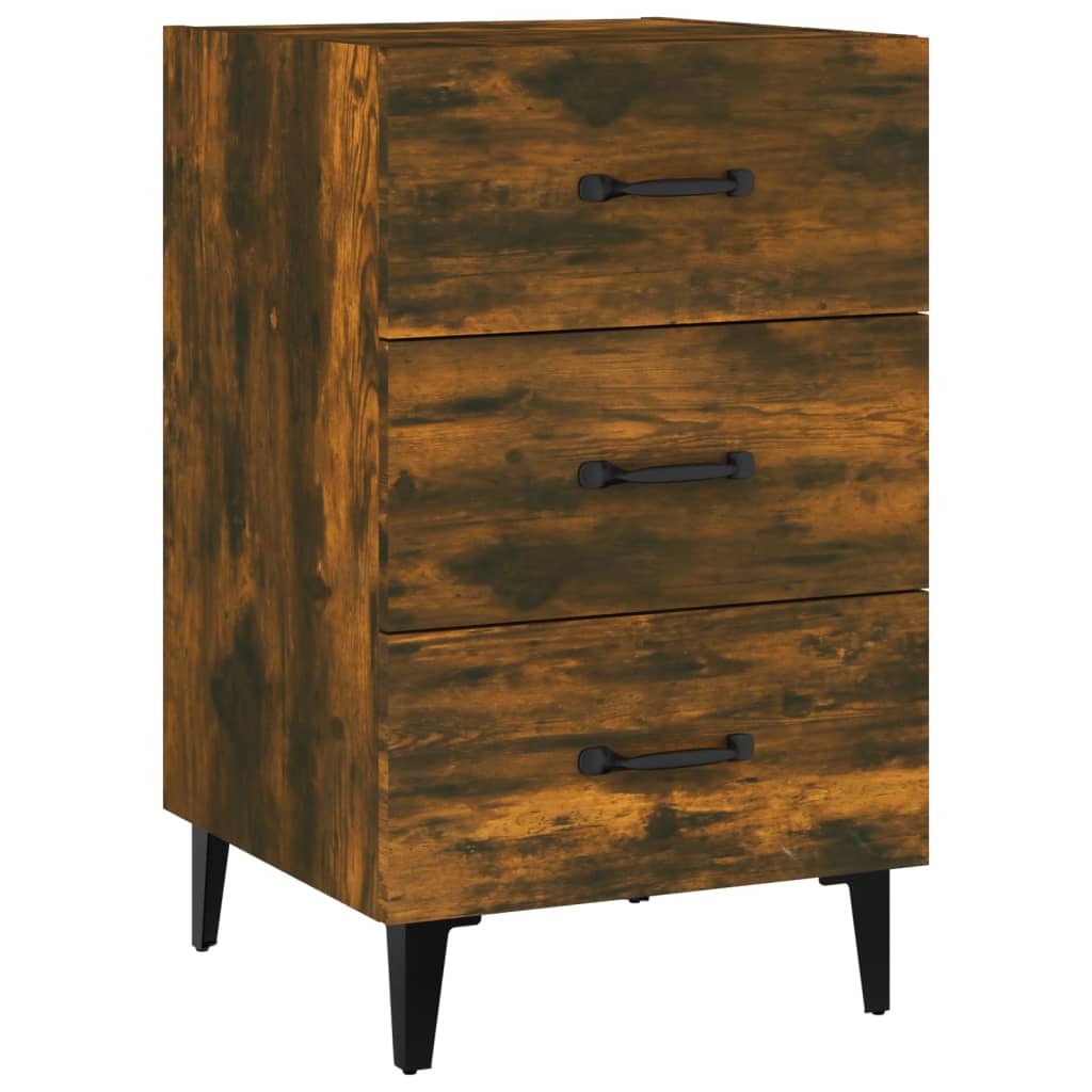 Bedside table smoked oak 40x40x66 cm made of wood