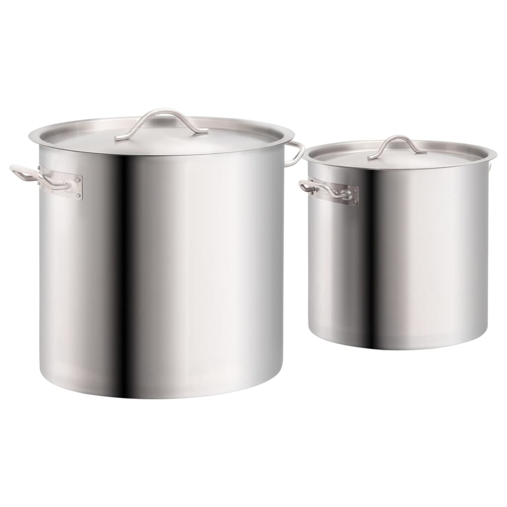 2 pcs. Cooking pot set 50/25 L stainless steel