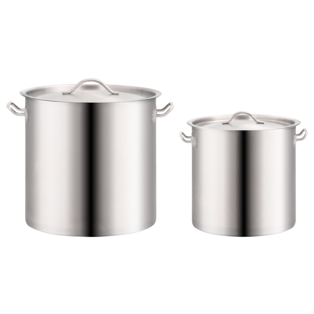 2 pcs. Cooking pot set 50/25 L stainless steel
