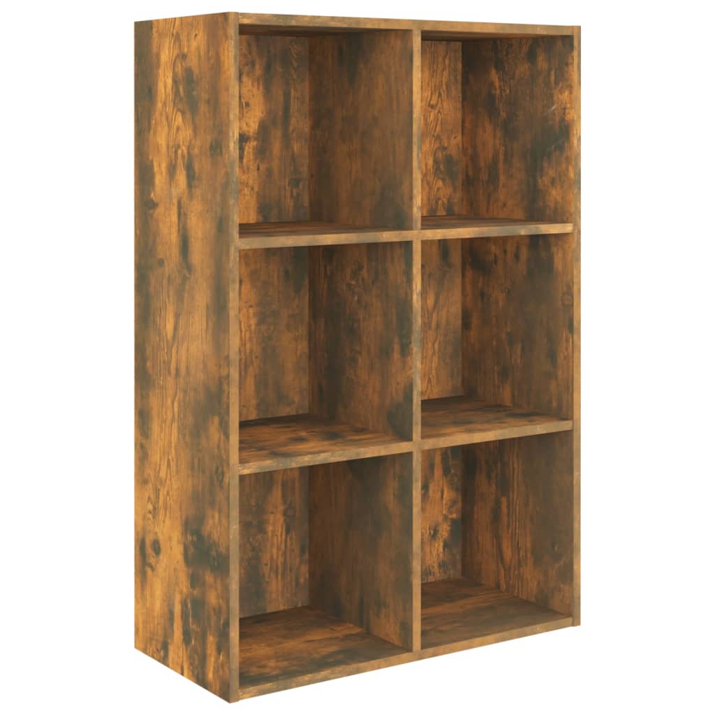 Bookcase/sideboard smoked oak 66x30x98 cm wood material