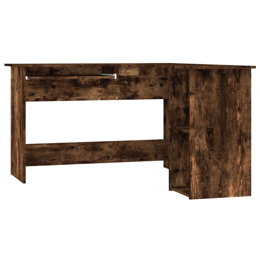 Corner desk smoked oak 120x140x75 cm wood material