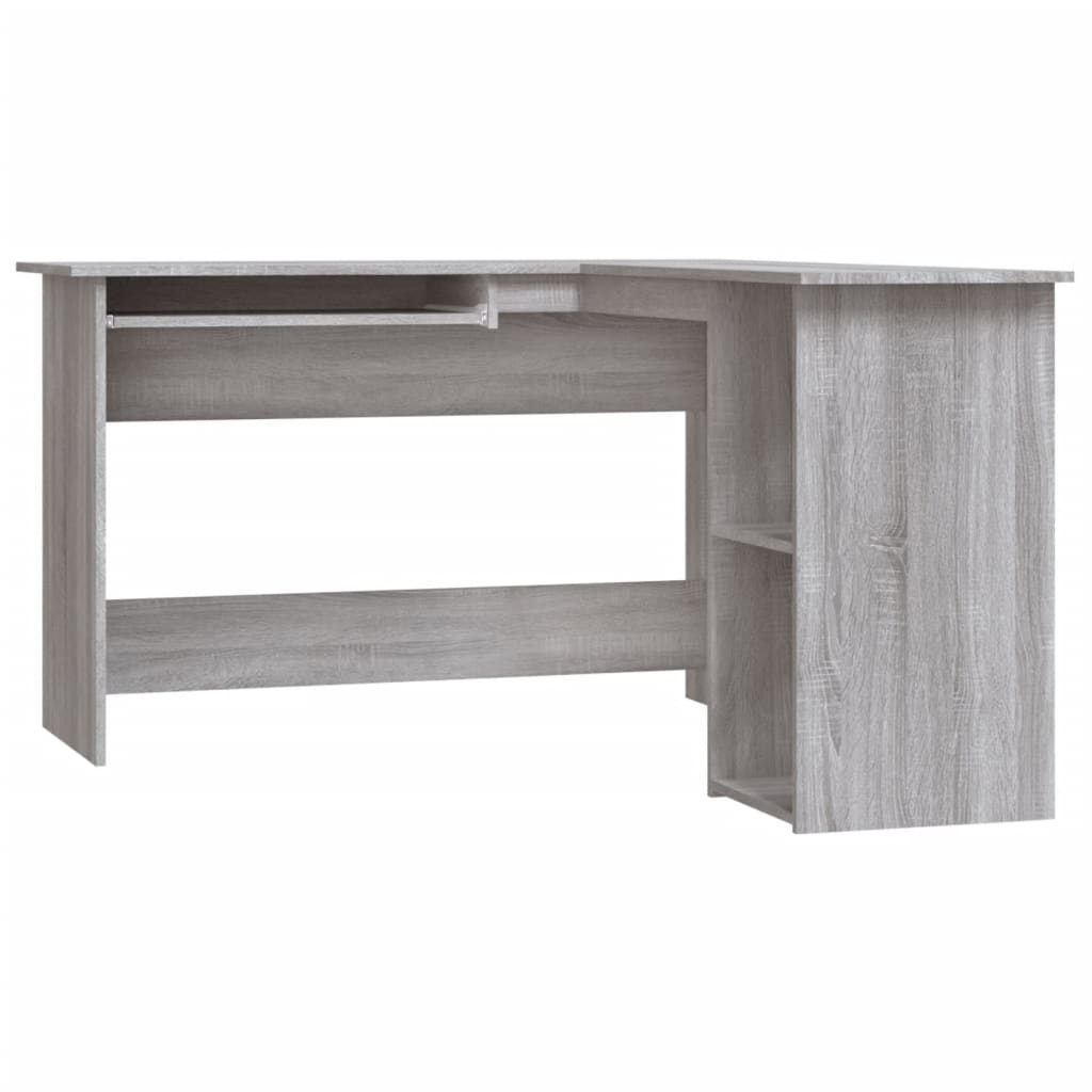 Corner desk gray Sonoma 120x140x75 cm made of wood