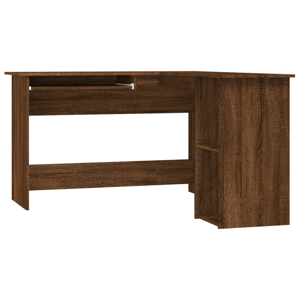 Corner desk brown oak look 120x140x75 cm wood material