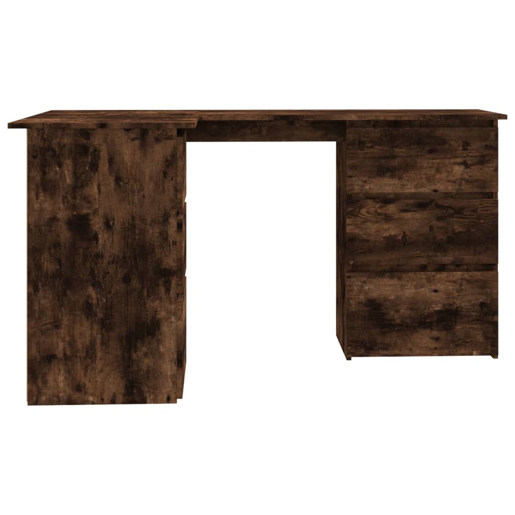 Corner desk smoked oak 145x100x76 cm wood material