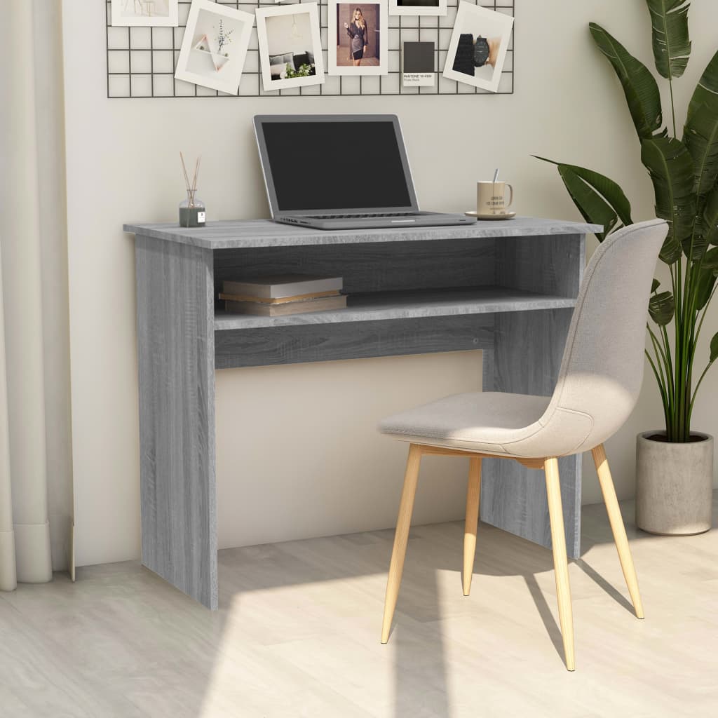 Schreibtisch Grau Sonoma 90x50x74 cm Holzwerkstoff