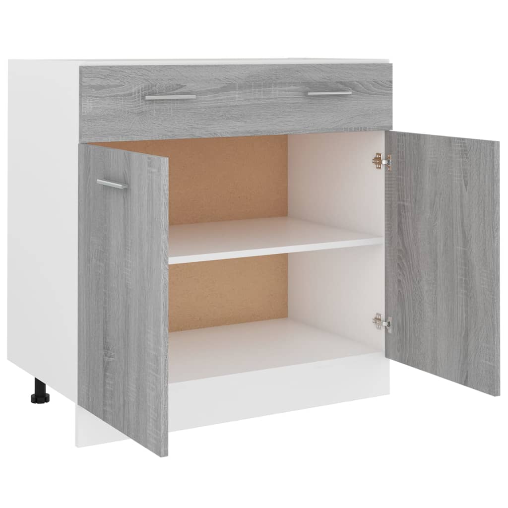 Base cabinet with drawer Gray Sonoma 80x46x81.5 cm