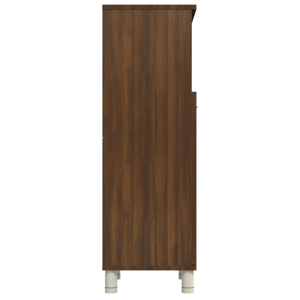 Bathroom cabinet brown oak look 30x30x95 cm made of wood