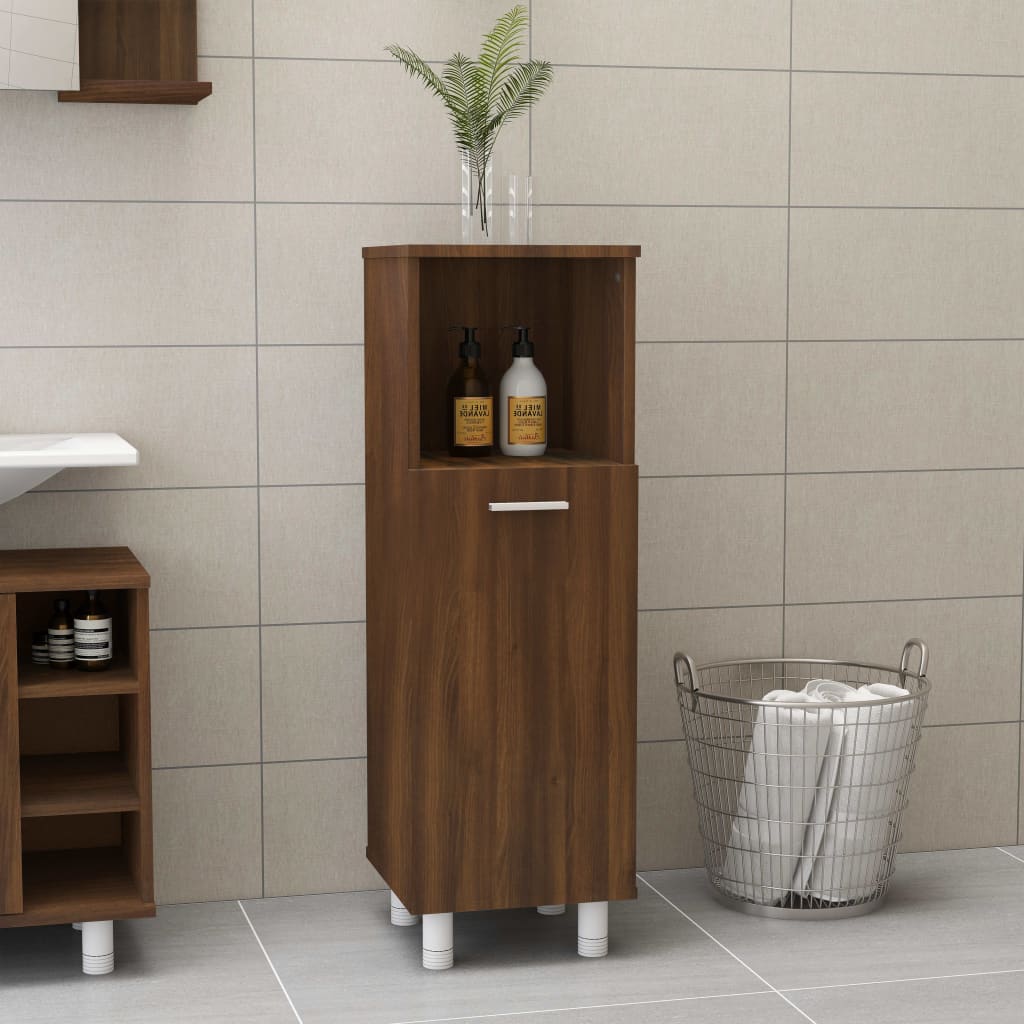 Bathroom cabinet brown oak look 30x30x95 cm made of wood