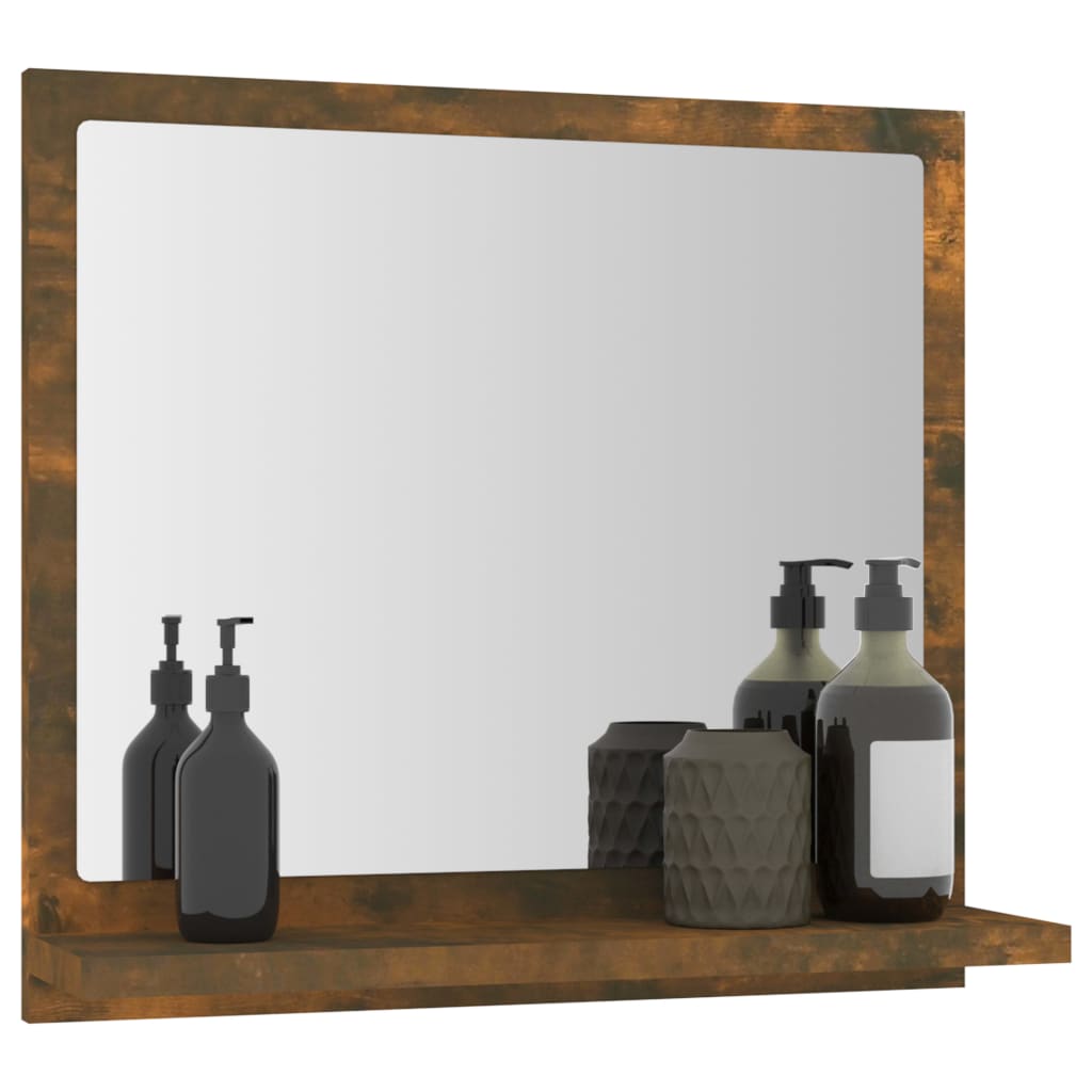 Bathroom mirror smoked oak 40x10.5x37 cm made of wood