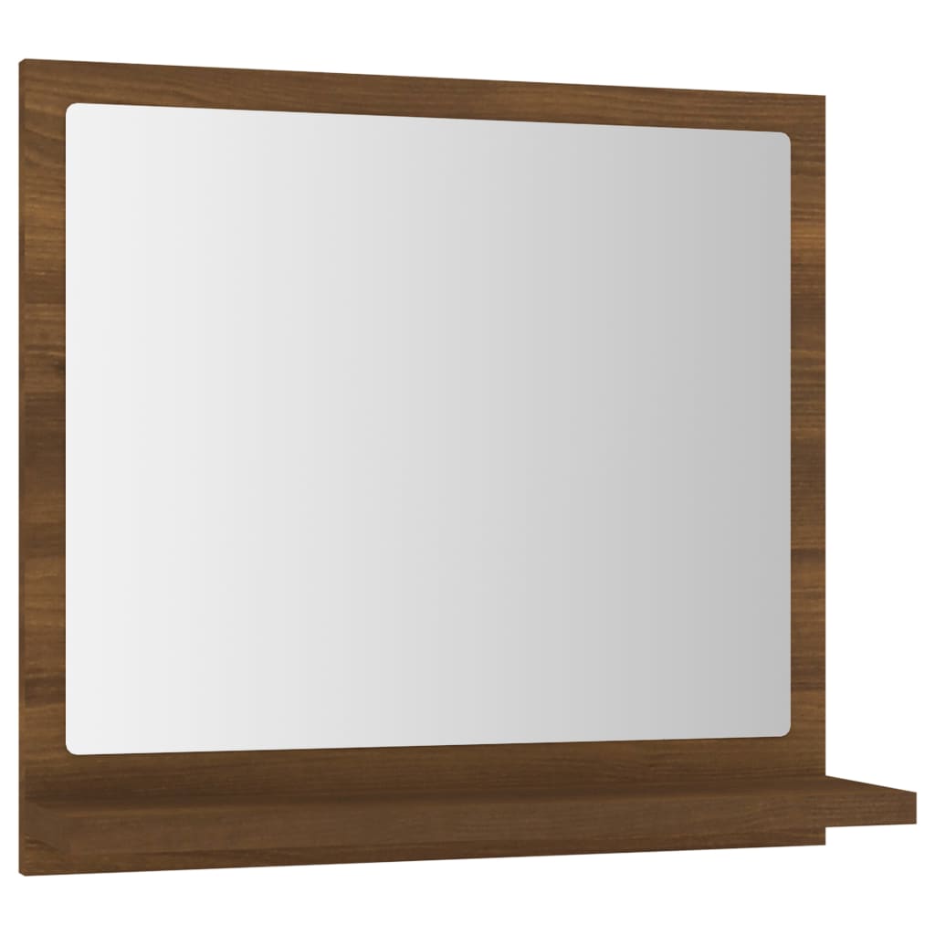 Badspiegel Braun Eichen-Optik 40x10,5x37 cm Holzwerkstoff