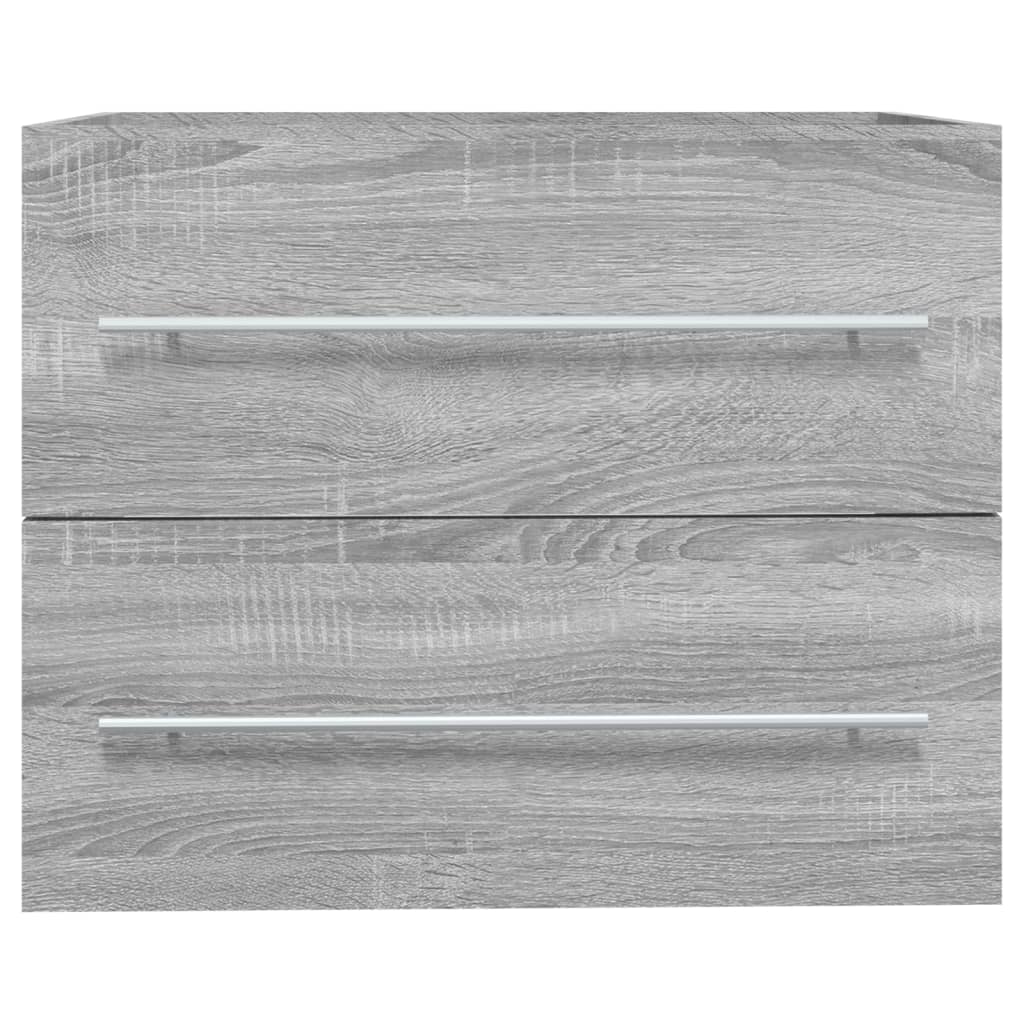 Waschbeckenschrank Grau Sonoma 60x38,5x48 cm Holzwerkstoff