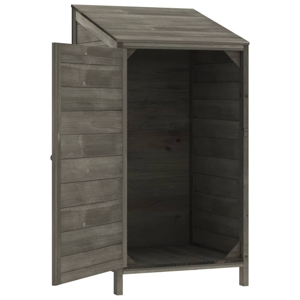 Tool shed anthracite 55x52x112 cm solid fir wood