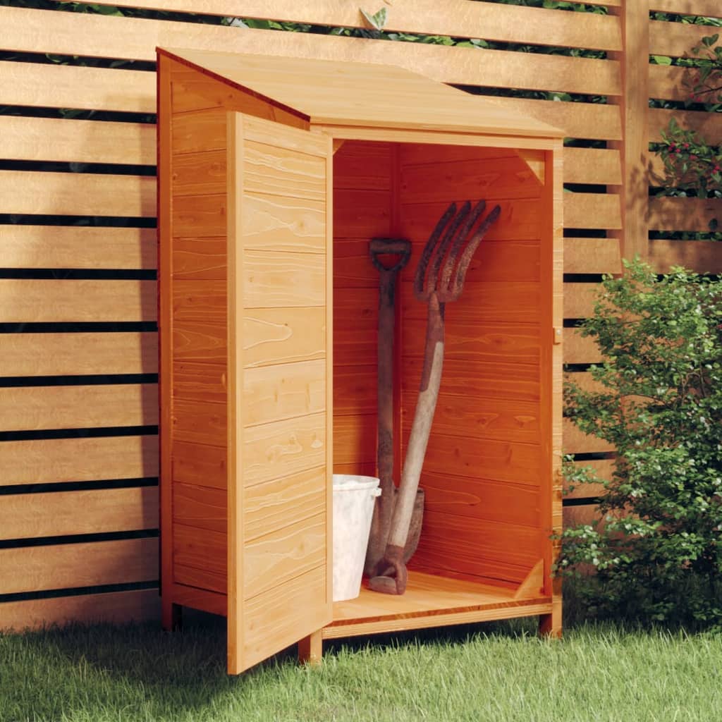 Tool shed brown 55x52x112 cm solid fir wood