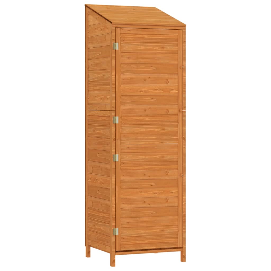 Tool shed brown 55x52x174.5 cm solid fir wood