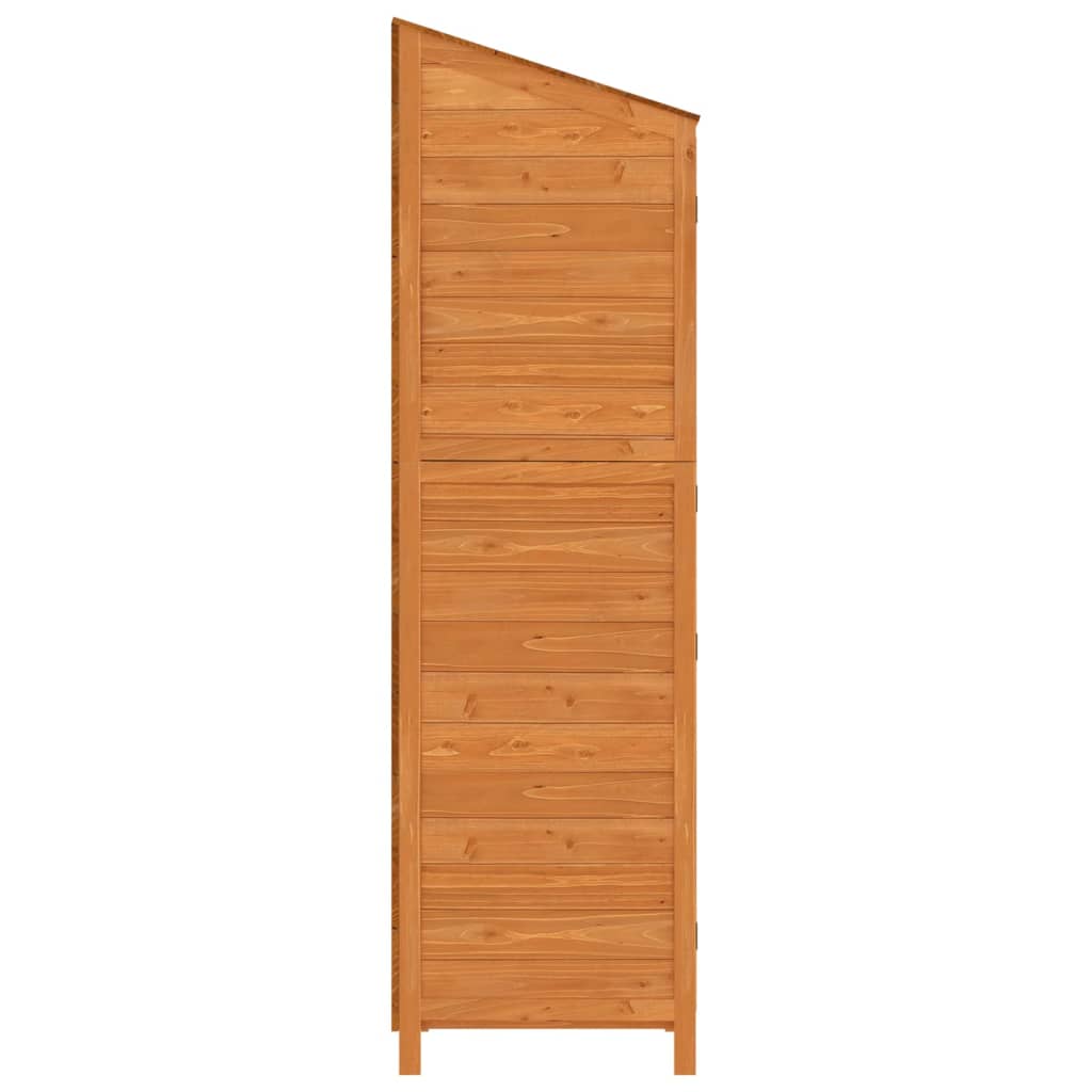 Tool shed brown 55x52x174.5 cm solid fir wood