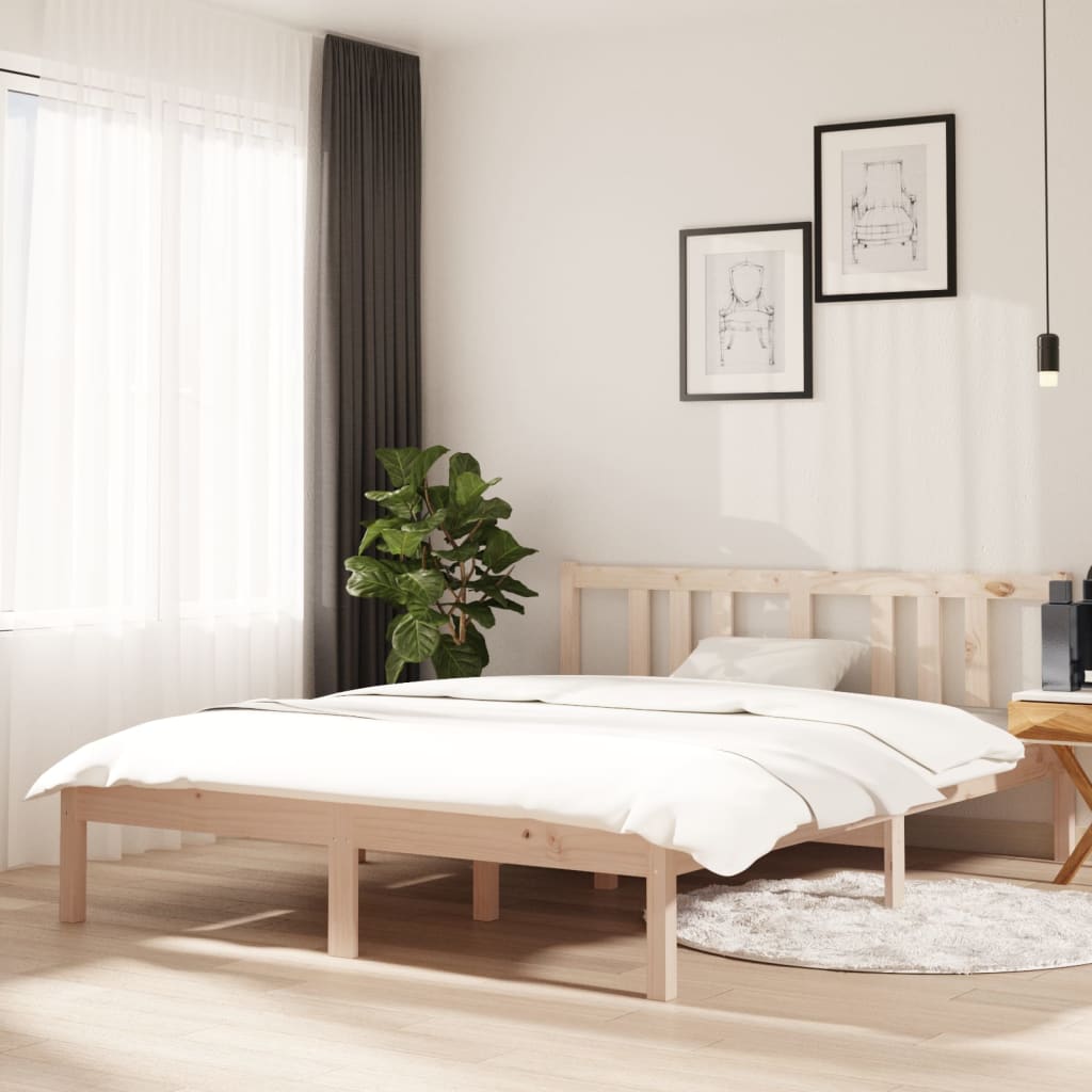 Solid wood bed 140x190 cm