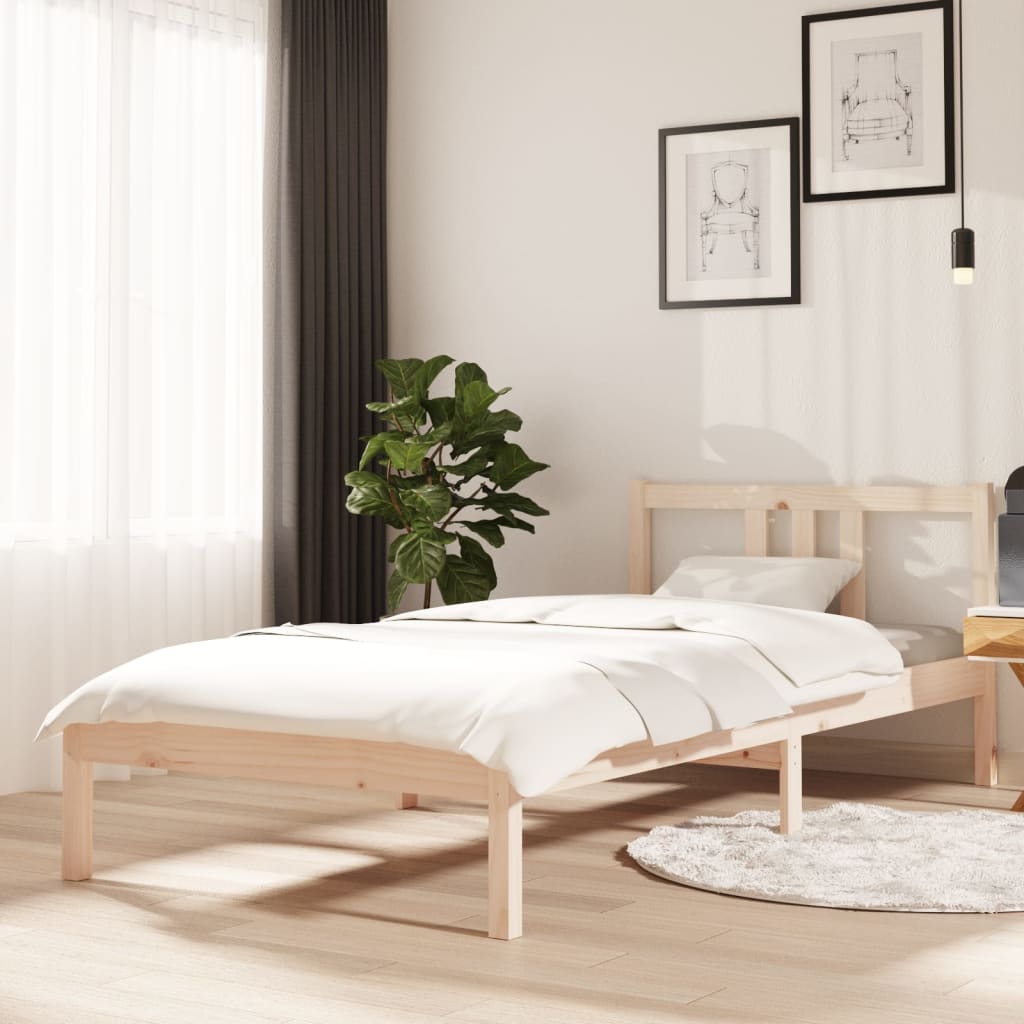 Solid wood bed 90x200 cm