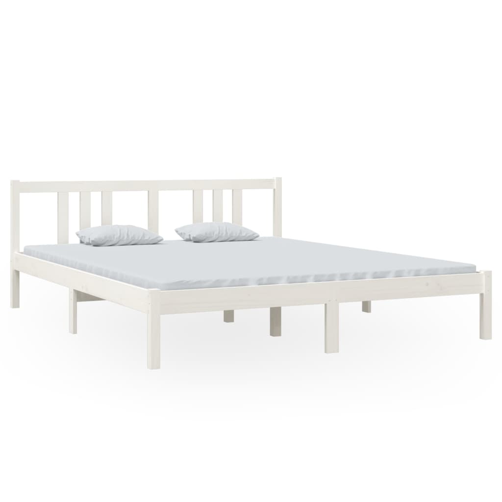 Solid wood bed white 160x200 cm