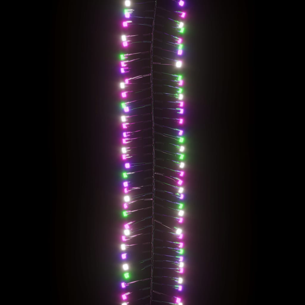 LED-Lichterkette mit 400 LEDs Pastell Mehrfarbig 7,4 m PVC