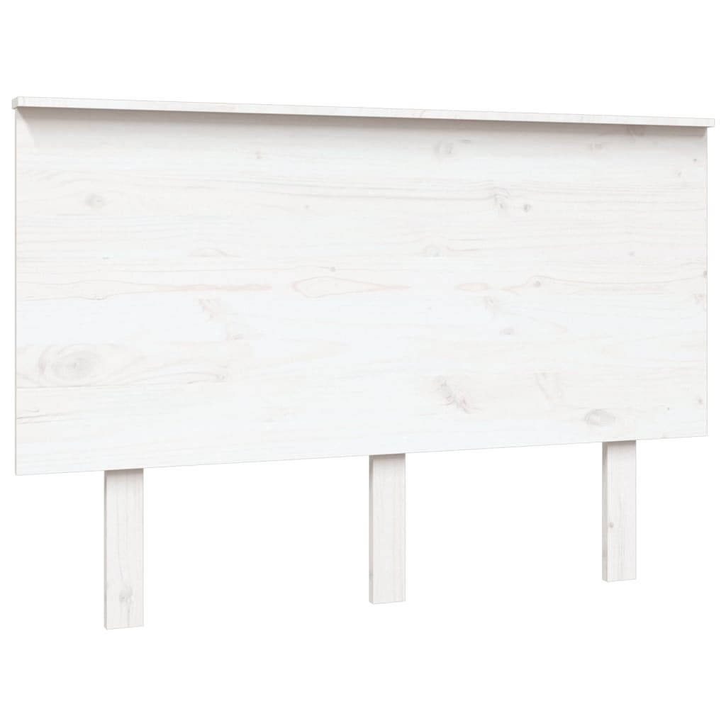 Headboard white 124x6x82.5 cm solid pine wood