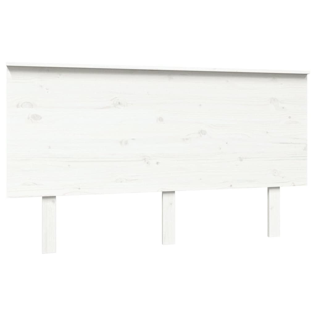 Headboard white 144x6x82.5 cm solid pine wood