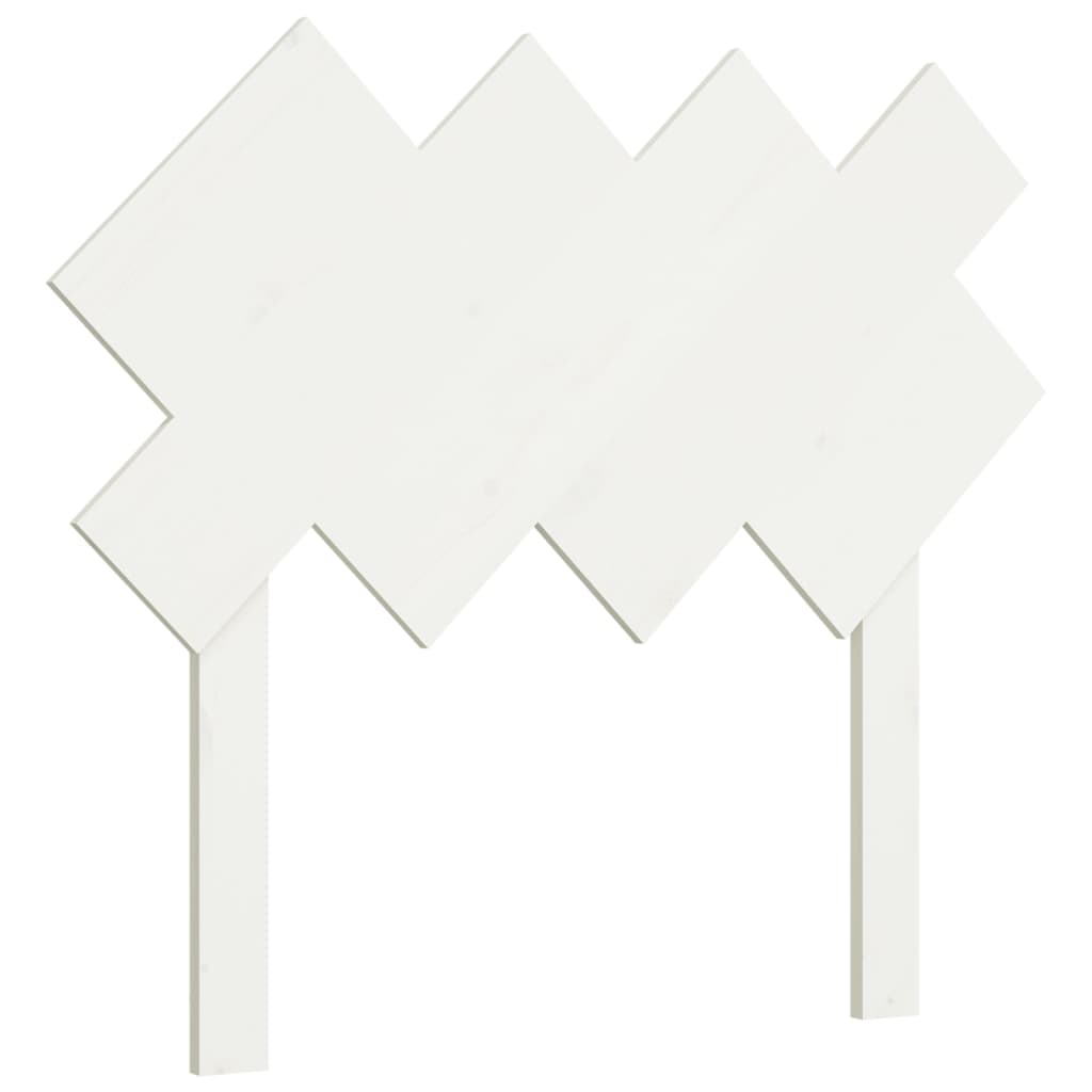 Headboard white 92x3x81 cm solid pine wood