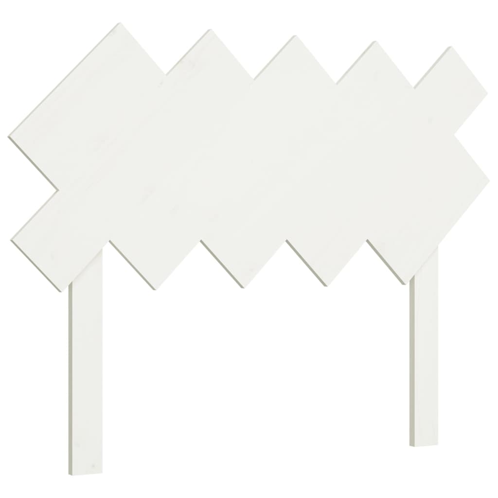 Headboard white 104x3x80.5 cm solid pine wood
