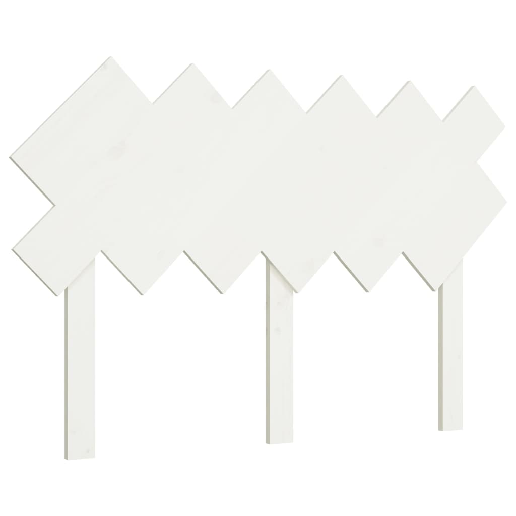 Bett-Kopfteil Weiß 122,5x3x80,5 cm Massivholz Kiefer