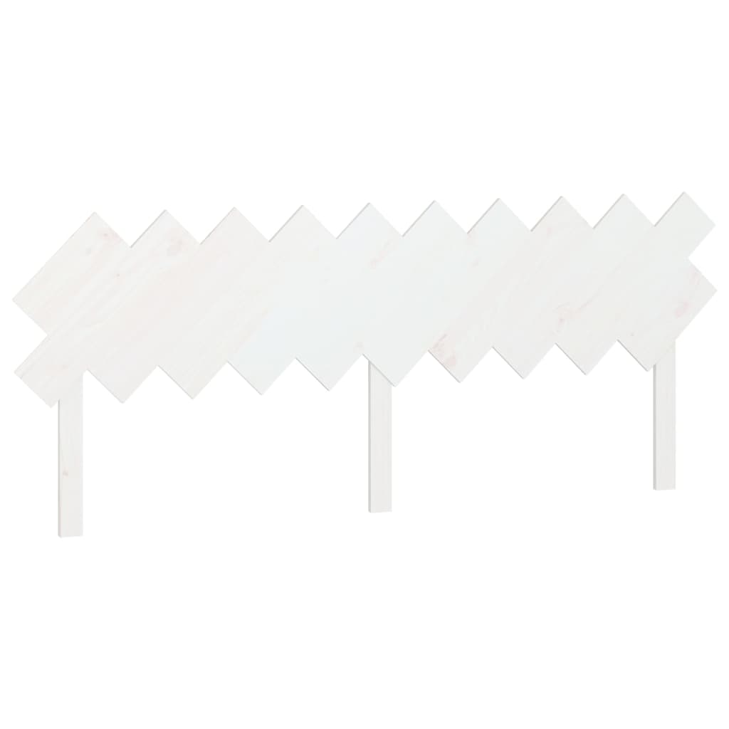 Bett-Kopfteil Weiß 196x3x80,5 cm Massivholz Kiefer