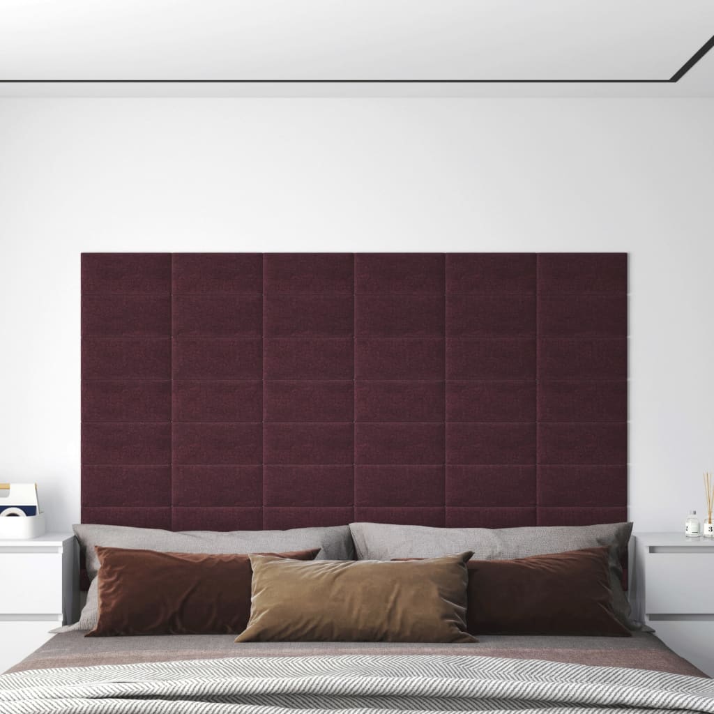 Wall panels 12 pcs. Purple 30x15 cm fabric 0.54 m²