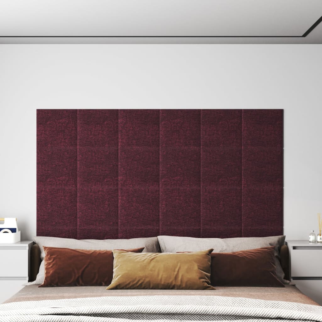 Wall panels 12 pcs. Purple 30x30 cm fabric 1.08 m²