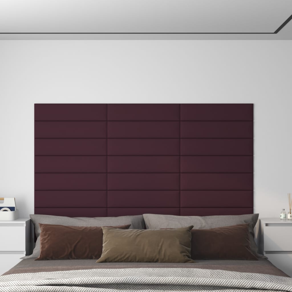 Wall panels 12 pcs. Purple 60x15 cm fabric 1.08 m²